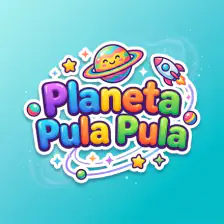 Logo da locadora Planeta Pula Pula